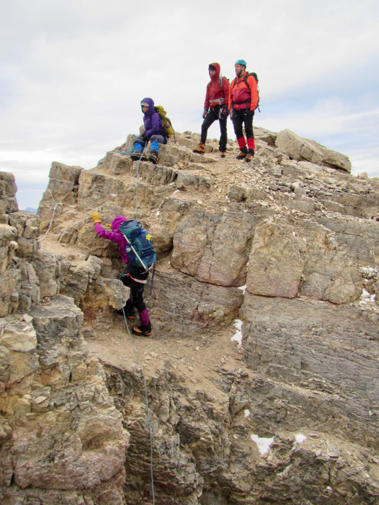 Rock on Mt Cline during a guided trip