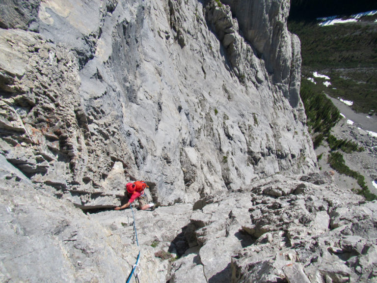 Climbing Mount Louis near Banff