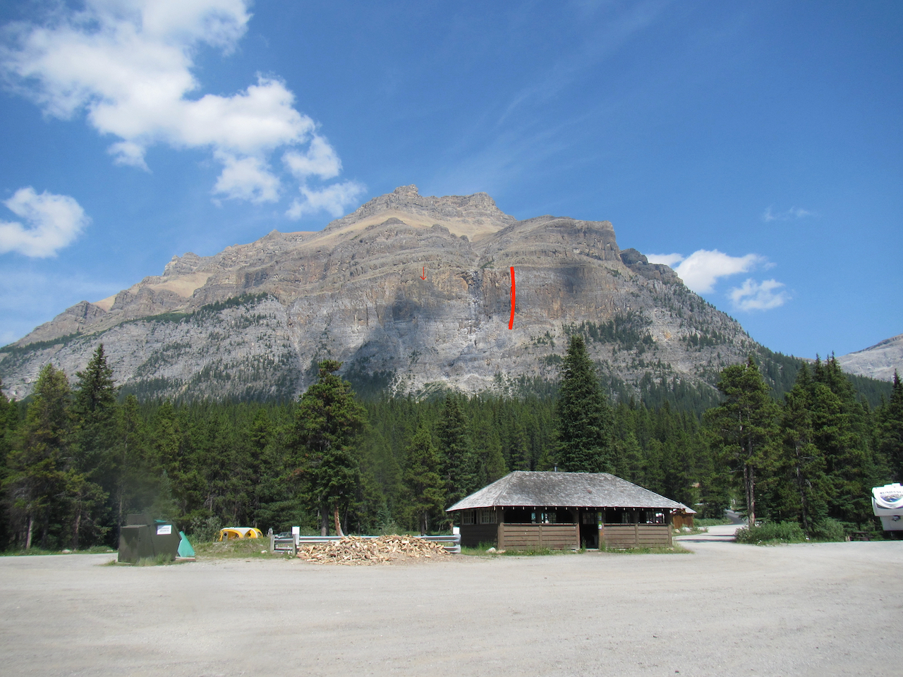 Rock climb at Mosquito Creek, Hwy 93