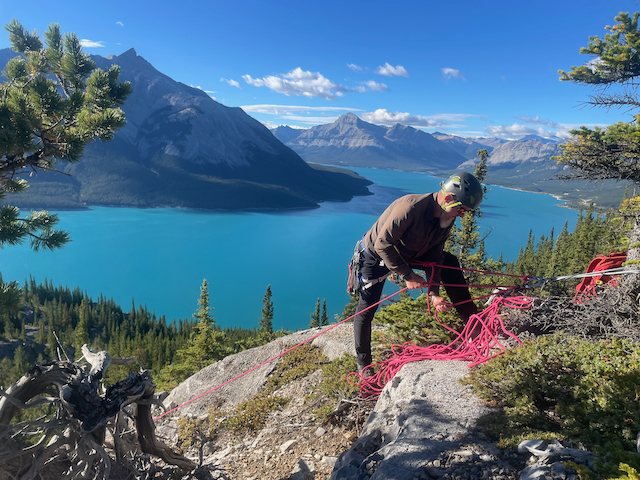 Mountaineering above Abraham Lake, Nordegg