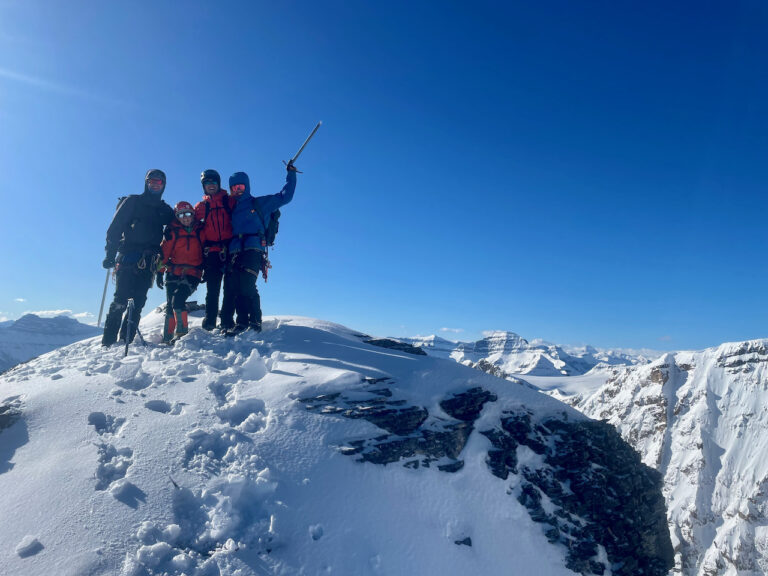 Summit of Mt. A2 during a mountaineering course.