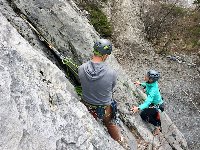 Multipitch climbing course